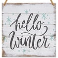 thumbnail image 1 of Interesting Hello Winter Sign Winter Decor Signss Country Winter Winter Farmhouse Winter Winter Snowflakes Wood Sign Wooden Wall Decor 8 * 8 inch, 1 of 5