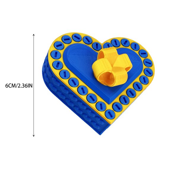Interesting Holiday Gift Box Heart Shaped 3D Printed Box, Prank Design Decorative Ornament for Christmas and Anniversary Parties, Elegant Style B