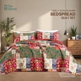 thumbnail image 1 of CHARRYARN Queen Comforter Set-Red Lightweight Patchwork-Spring and Summer  Bedspread-Super Soft Quilt （1 Quilt, 2 Pillow Shams, Red）, 1 of 8