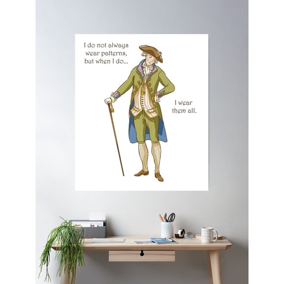 Interesting Man - But It Is The 1780S Poster Wall Art, Modern Wall Decor For Living Room Bedroom, 16x24 UNFRAMED