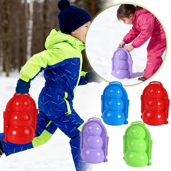 Snowman Shaped Snowball Maker Clamp Durable Winter Outdoor Tool For Family Activities