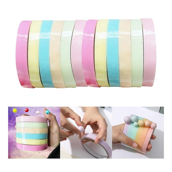 Interesting Sticky Ball Tape, Stationery Tape Sensory Toy, Strong Adhesion DIY Tape Sticky Ball for Children Adult Playing Birthday .2cm Light Color