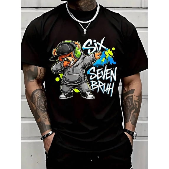 Interesting T-Shirts, Men's Summer Clothing, Black And White T-Shirts For All Four Seasons