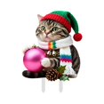 thumbnail image 1 of Interesting Xmas Cat Garden Ground Stake Adornment Colorful Insert Art Xmas Outdoor Ornamentation For Yard Christmas Garden Outdoor Naming Names Solar Outdoor Ground Lights Cemetery Flowers for Vase, 1 of 4