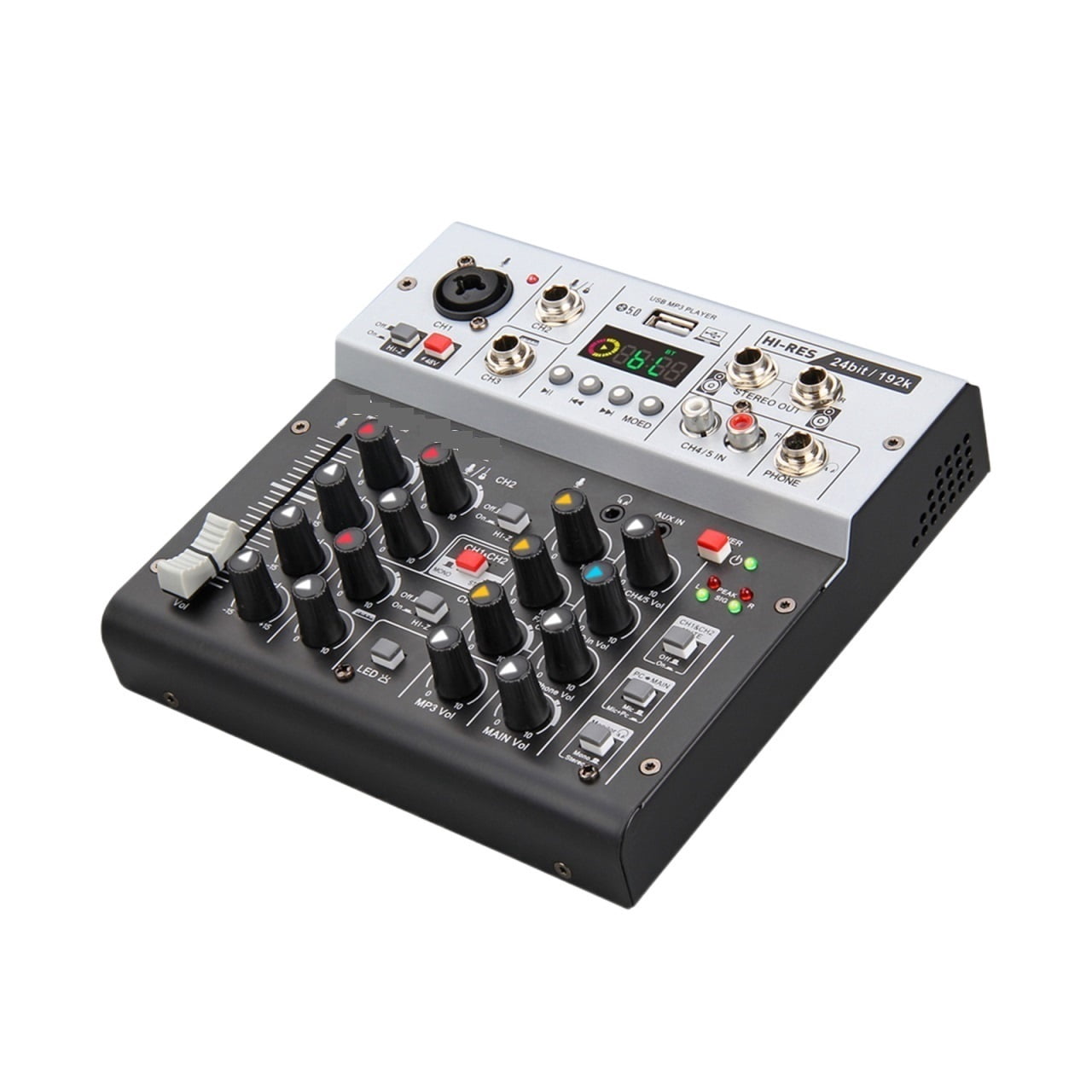 Interface Sound Card With Monitoring, Studio Quality 24bit 192k, 5.0 BT PC, Live Recording Of Electric Guitar, Singing ,Easy to Operate