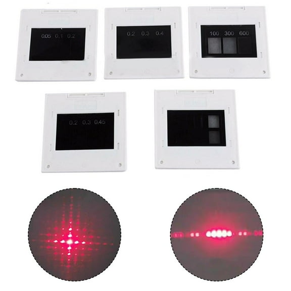Interference Diffraction Grating Set 5Pcs with Double and Triple Slits