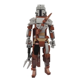 Intergalactic Bounty Hunter Building Block Set, 379Pcs Space Warrior Action Figure, Articulated Mercenary Model Kit for Desktop Display