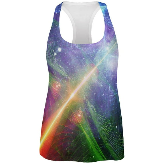 Intergalactic Rave Festival All Over Womens Work Out Tank Top Multi LG