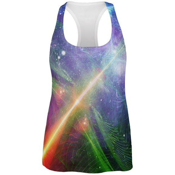 Intergalactic Rave Festival All Over Womens Work Out Tank Top Multi LG