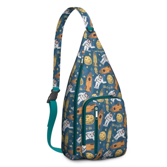 Intergalactic Traveler Chest Bag - Spaceship & Constellation Design