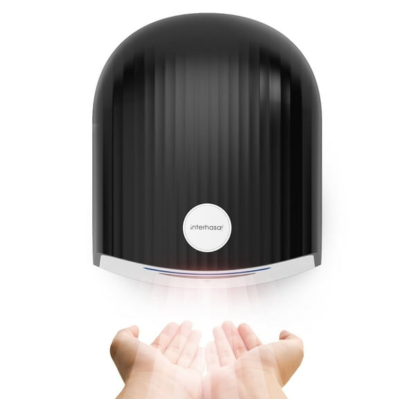 Interhasa 1200W Commercial Hand Dryer, 110V, 8-10 s Dry Time, Black
