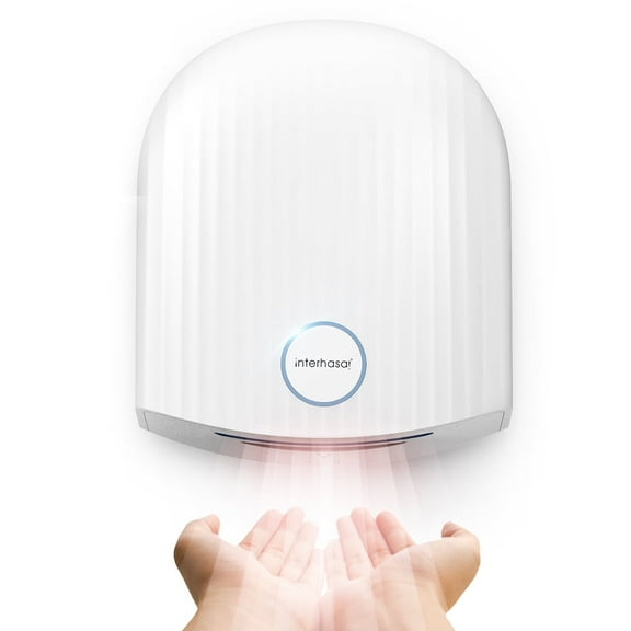 Interhasa! 1200W Commercial Hand Dryer, 110V Wall Mount Electric High Speed Hot Cold Wind Hand Dryers for Home Industry Bathroom, White