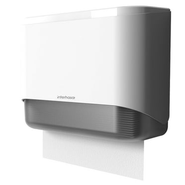 Interhasa Wall Mount Paper Holder & Dispenser with Installation Accessories, White, 1 Count, 1 Pack