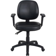 Interion 24-7 Vinyl protective Task Chair with Mid Back - Black