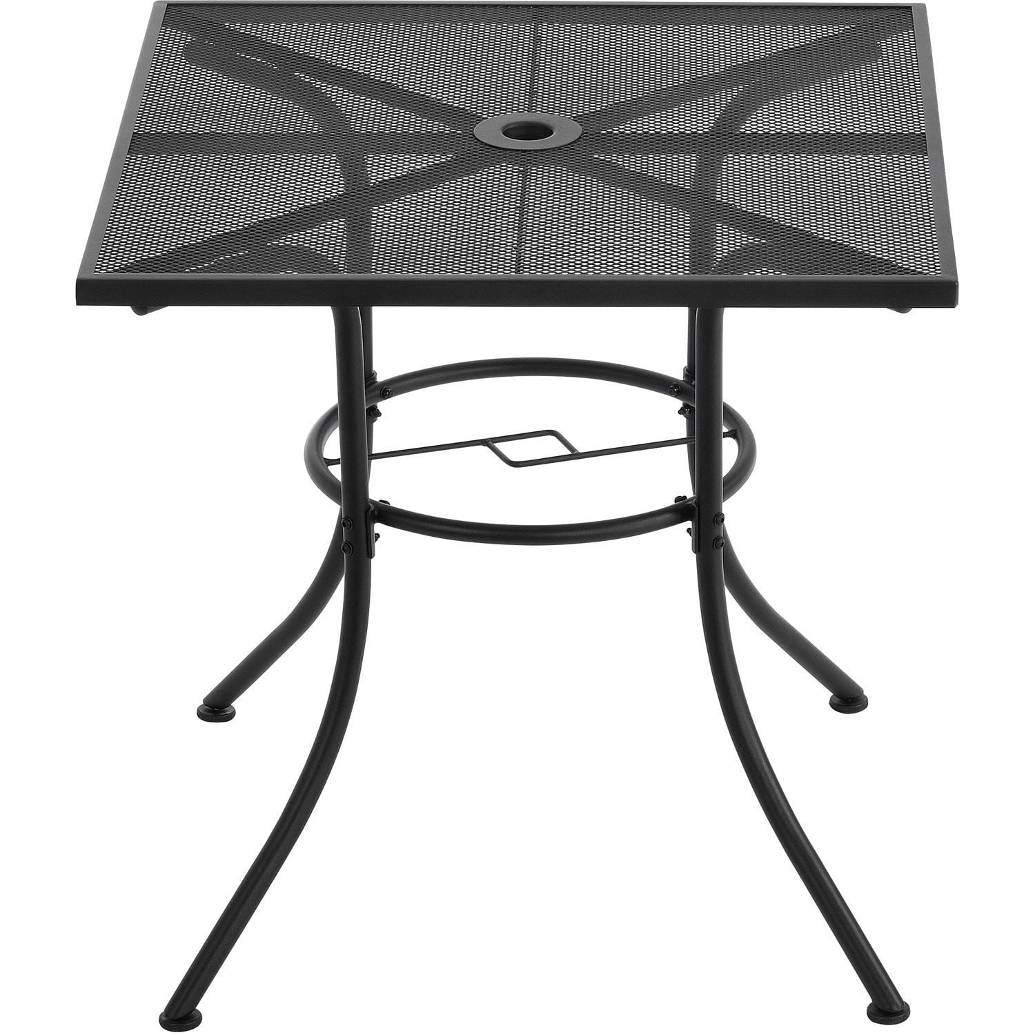 Black Steel Mesh 30" Square Outdoor Bistro Table