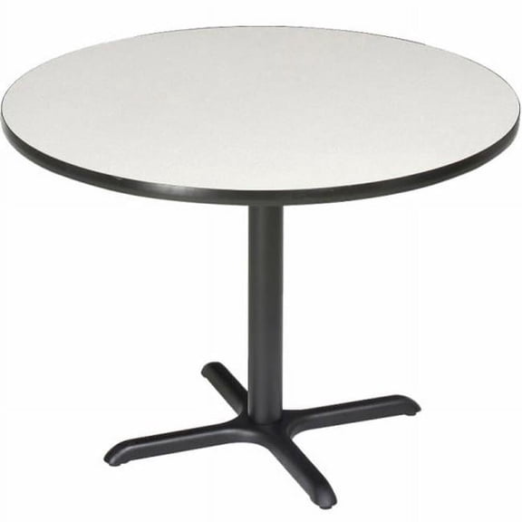 Interion 36 in. Round Counter Height Restaurant Table, Gray
