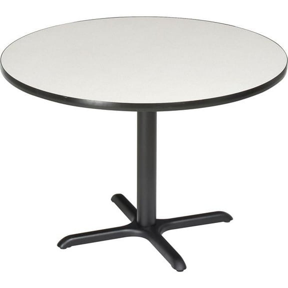 Interion 36 in. Round Restaurant Table, Gray
