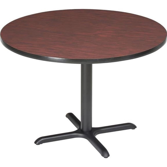 Interion 36 in. Round Restaurant Table, Mahogany