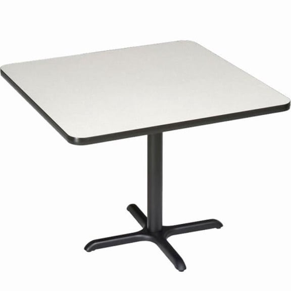 Interion 36 in. Square Counter Height Restaurant Table, Gray
