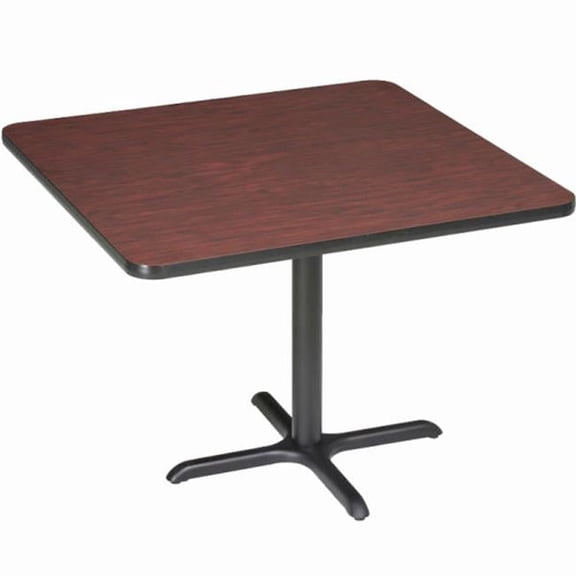 Interion 42 in. Square Counter Height Restaurant Table, Mahogany