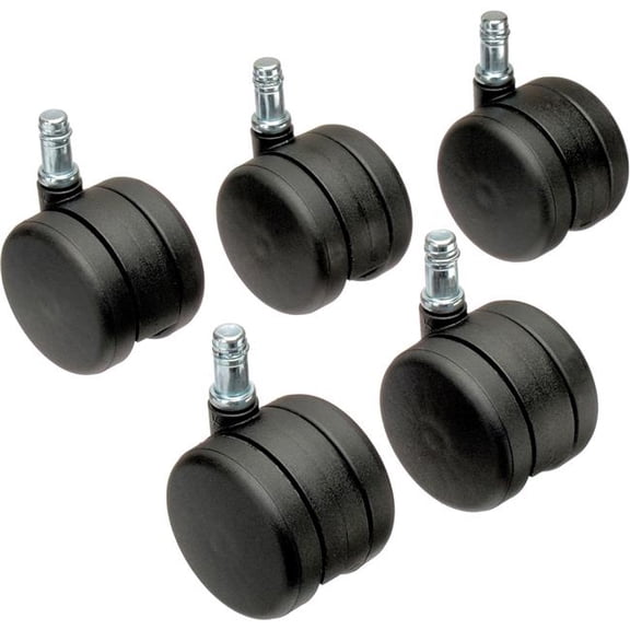 Global Industrial RP2025 Interion 60 mm Casters - Black - 5 Per Set