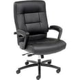 thumbnail image 1 of Big & Tall Task Chair with High Back, Leather, Black, 1 of 6
