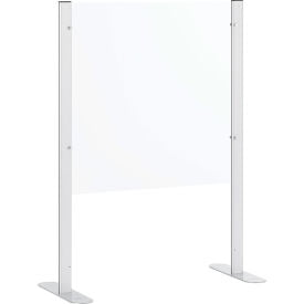 Clear Acrylic Cashier Shield with Aluminum Uprights