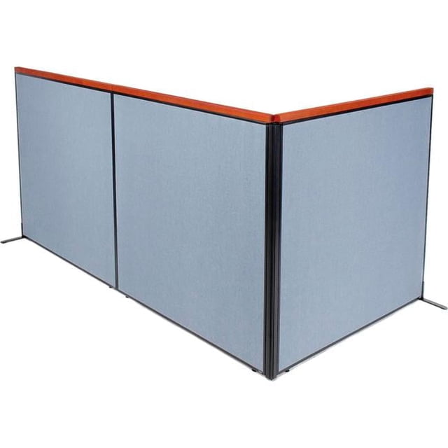 Interion Deluxe Freestanding 3-Panel Corner Room Divider, Blue - 60.25 ...