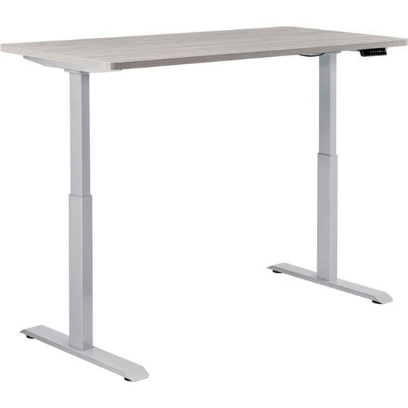 Interion Electric Height Adjustable Table with Gray Base, Gray - 48 x 30 in.