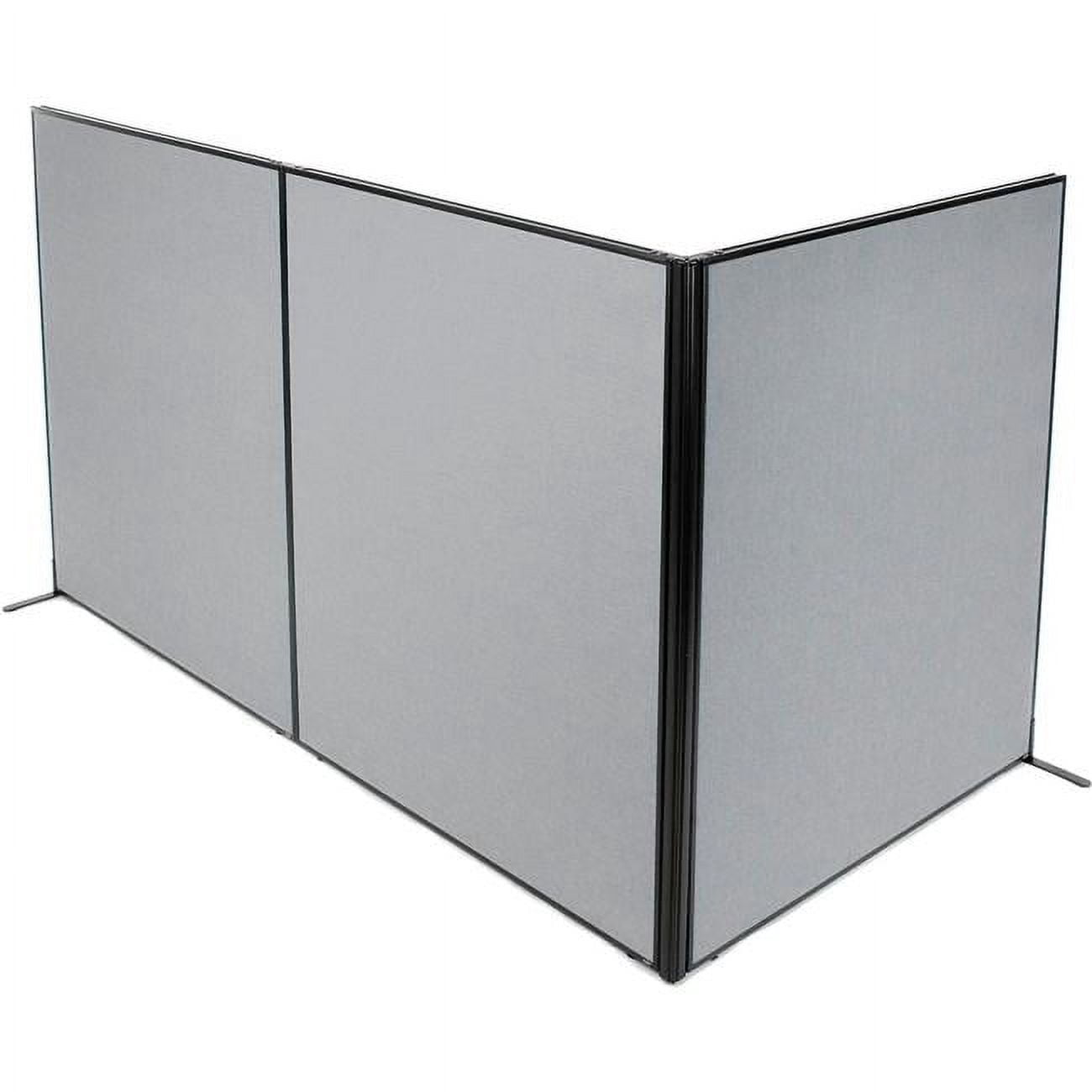 Interion Freestanding 3-Panel Corner Room Divider, Gray - 60.25 x 72 in ...