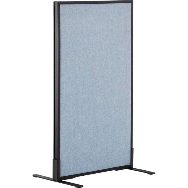 Interion Freestanding Office Partition Panel, Blue 24.25 x 42 in