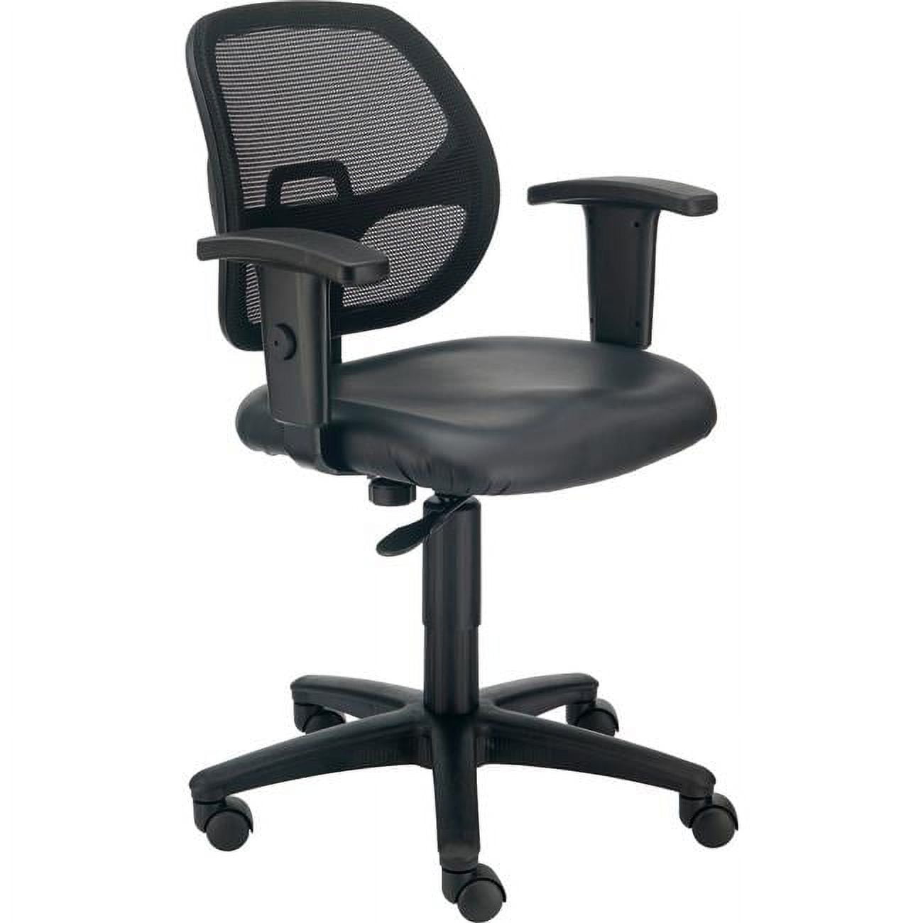 Black Mesh Back Task Chair with Adjustable Arms
