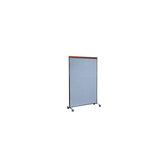 48-1/4"W x 100-1/2"H Deluxe Mobile Office Partition Panel, Blue