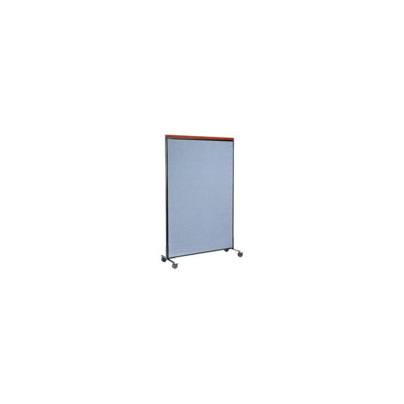 48-1/4"W x 100-1/2"H Deluxe Mobile Office Partition Panel, Blue