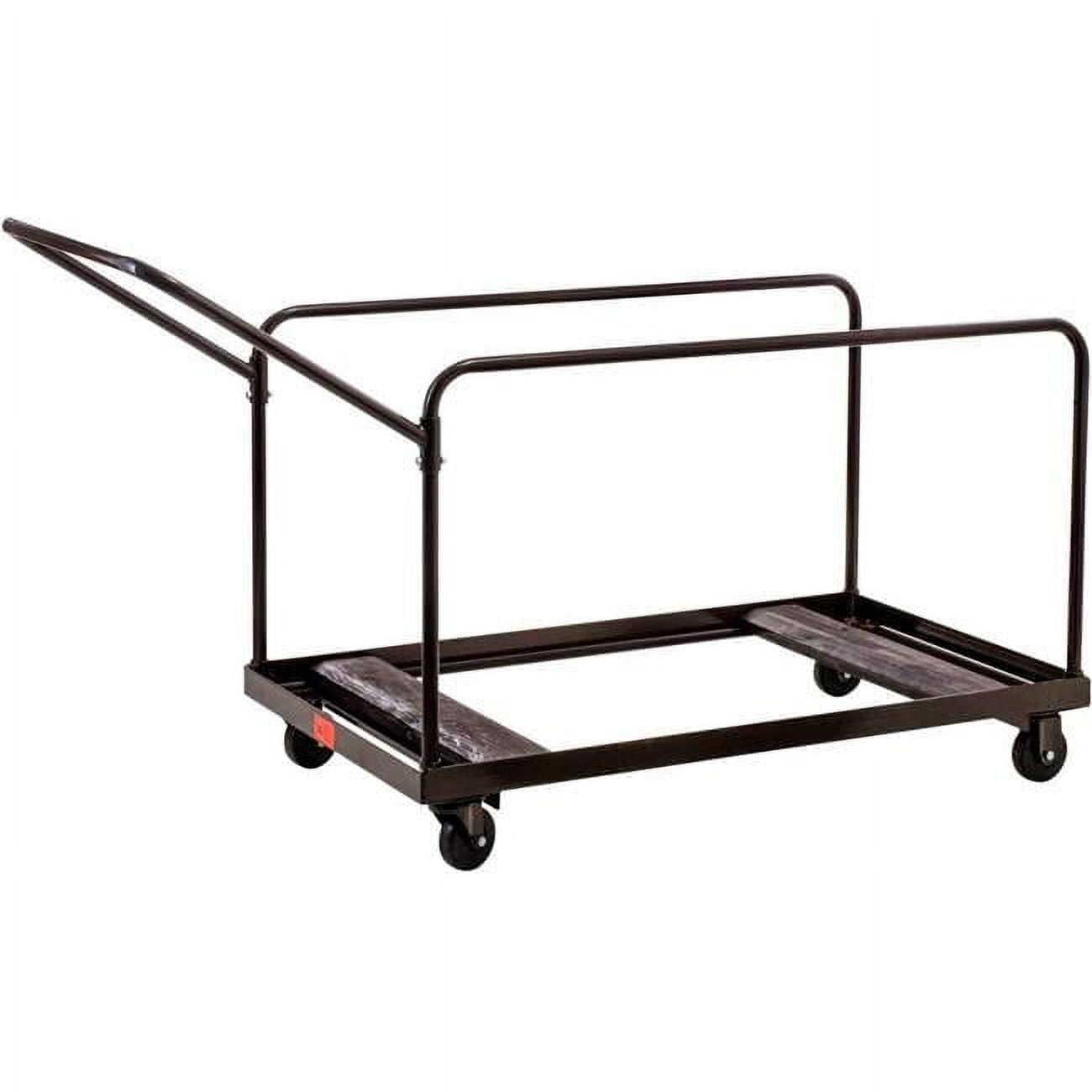 Brown Steel Vertical Stack Table Transport Cart
