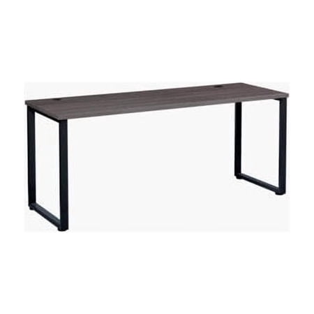 Interion Open Plan Office Desk - 60""W x 24""D x 29""H - Charcoal Top with Black