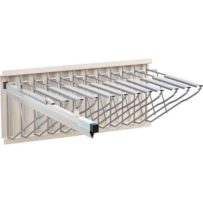 Interion Pivot Wall Mount Blue Print Storage Rack with 12 Hangers & 12 ...