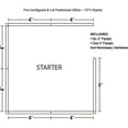 thumbnail image 1 of Interion Pre-Configured Office Cubicle Starter Kit - Blue - 8 x 8 ft. x 72 in., 1 of 1