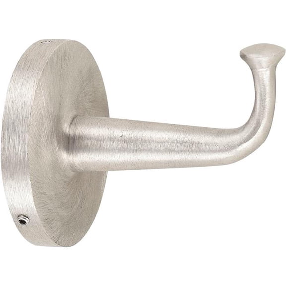 Global Industrial 695767 Interion Single Clothes Hook - Silver