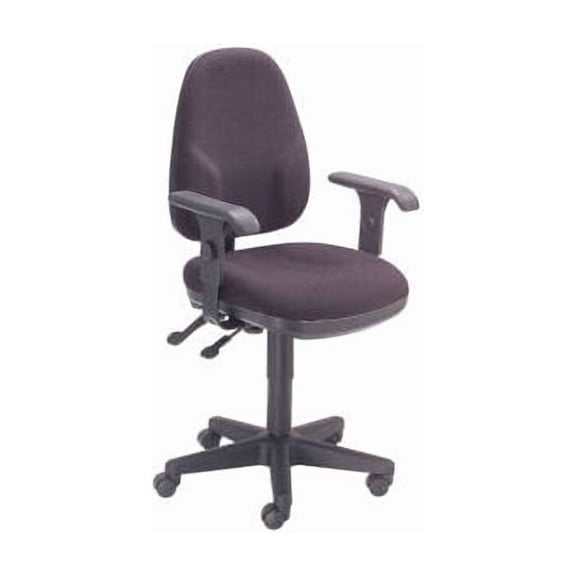 Interion Task Chair With 19""H Back & Adjustable Arms Fabric Black