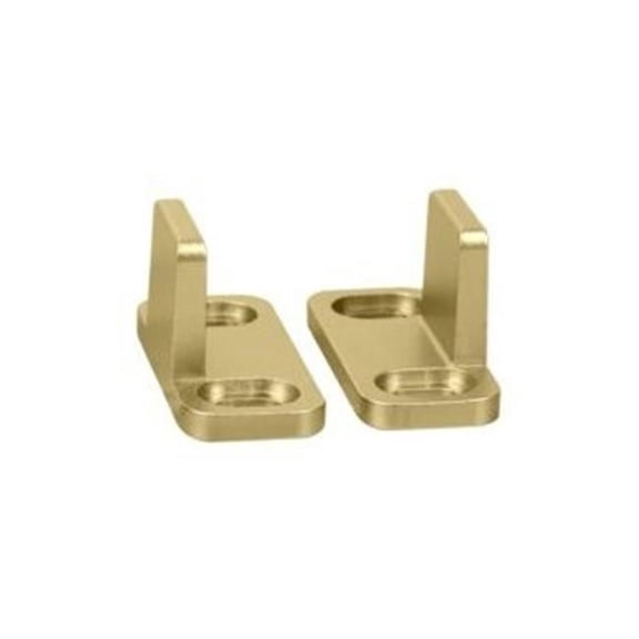 Interior Barn Door Hardware Double Floor Guide - Brushed Gold