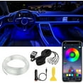 thumbnail image 1 of Interior Car LED Strip Lights APP Control, 5 in 1 RGB 16 Million Colors Ambient Lighting Kit with 236 inches Fiber Optic, Music Mode Inside Decorations, 1 of 4