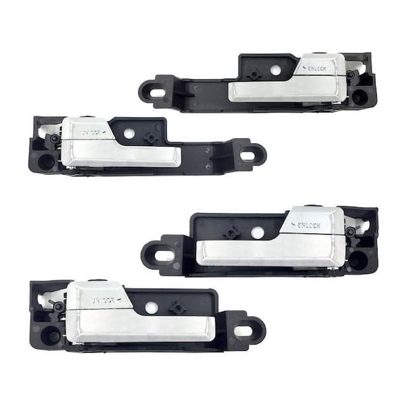 Interior Chrome Door Handle Set - 4 Piece, Front and Rear, Left and Right - Compatible with 2006 - 2011 Mercury Milan 2007 2008 2009 2010