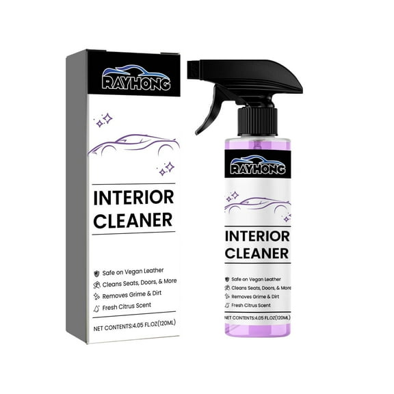 Interior Cleaner Seat Cleaner for White Cream Vegan Leather Helps with Blue Dyes Stains Safe All Surfaces Interior Cleaner ForAccessories 120ml, Color