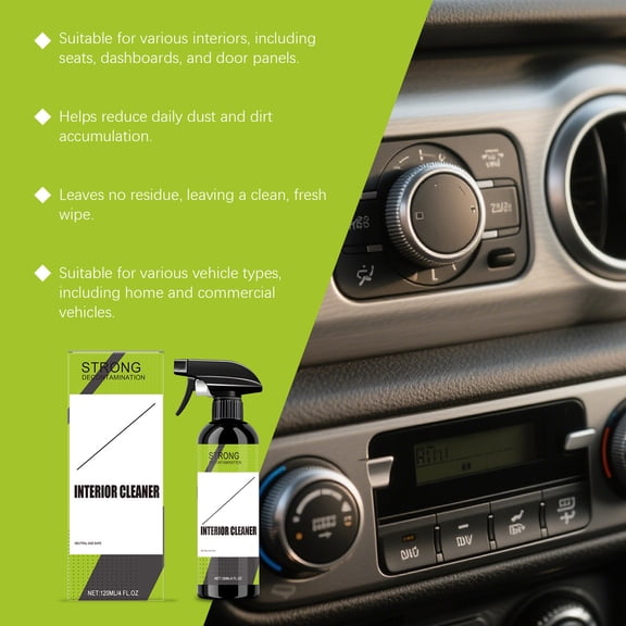 Interior Cleaner for Car, Stain Remover, Safe on Vegan Leather, Cleaning Products for Dash/Console/Door/Interior, 4oz