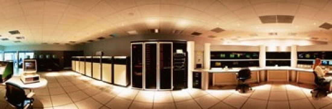 Interior Computer Room Canvas Art - Panoramic Images (18 x 6)