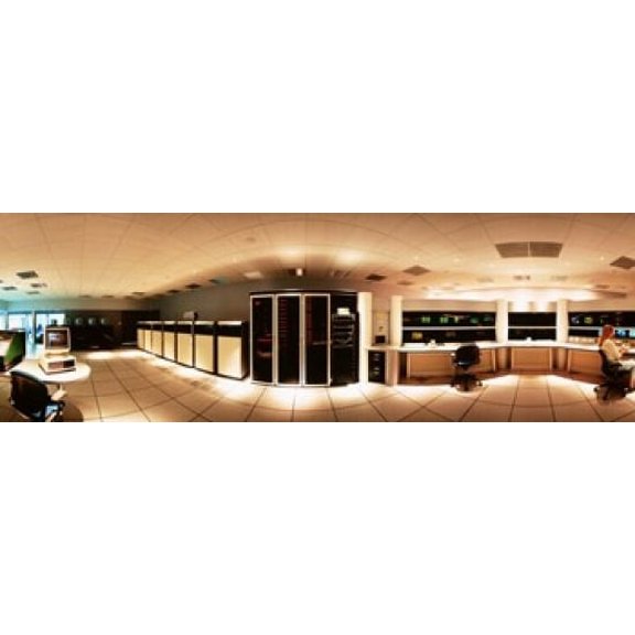 Interior Computer Room Canvas Art - Panoramic Images (18 x 6)