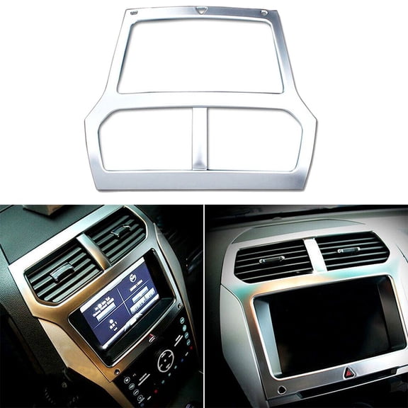 Interior Dashboard Console Central Navigation GPS Frame Cover Trim For Ford Explorer 2011 2012 2013 2014 2015 Car Styling