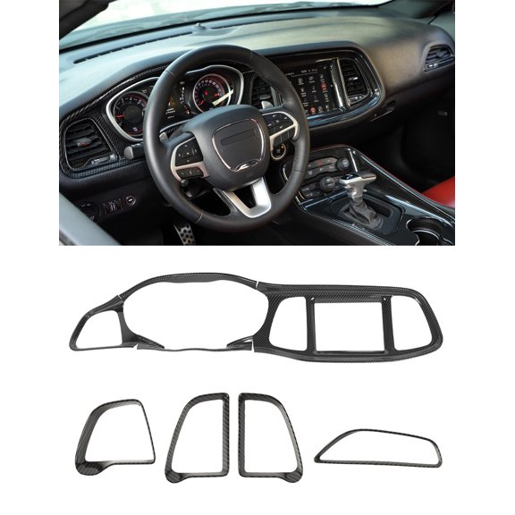 Interior Dashboard Panel & Air Vent Outlet Cover Trim for Dodge Challenger 2015+
