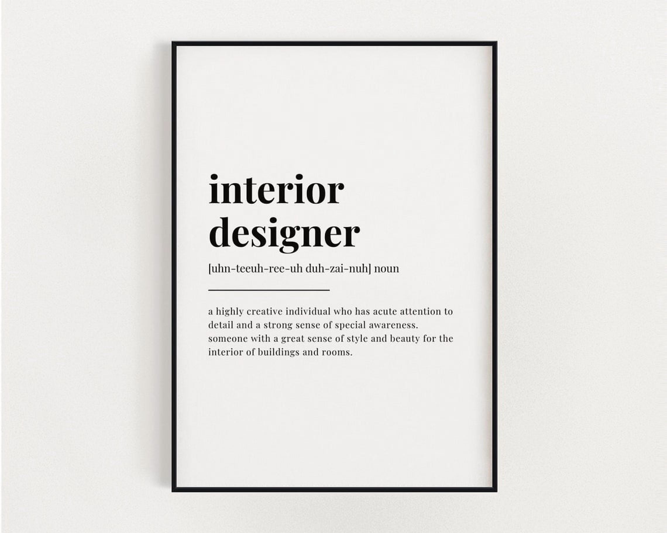 Interior De Er Definition Wall Art Print, Quote, Inspirational Office ...